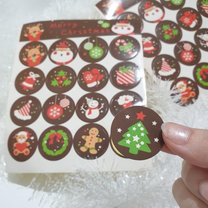 

Cutting Bulat Sticker Tempelan Toples Kue Parcel Natal Per Lembar chowp11 Ayo Beli