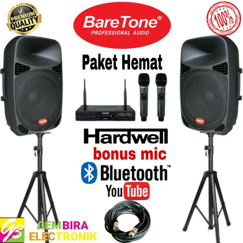 Jual Paket Speaker Aktif Baretone 15 inch dua aktif speker Bluetooth