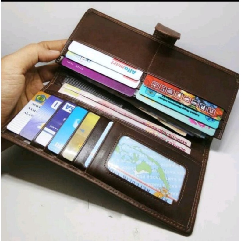 Dompet wanita Kulit Asli 100% Original Kulit asli Garut Slot Kartu Banyak