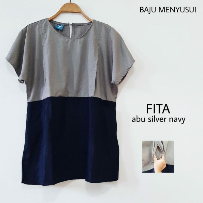 MAMIGAYA Nursing Wear FITA Blouse Atasan Menyusui Baju ASI