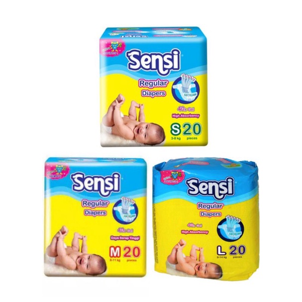 Sensi Regular Diapers Tape - Sensi popok Perekat - Popok Bayi - Diaper Bayi