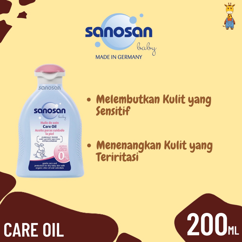 Sanosan Care Oil 200ml - Baby Oil - Minyak Pijat Bayi