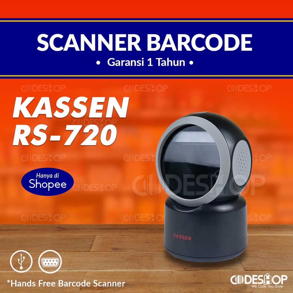 Kassen RS-720 Scanner Barcode Omni Directional RS720