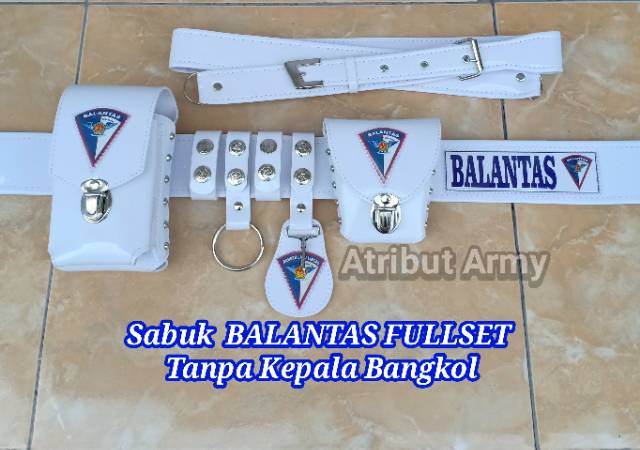 Sabuk / Kopel Banser Balantas FULLSET TANPA KEPALA BANGKOL / PAKAI BANGKOL