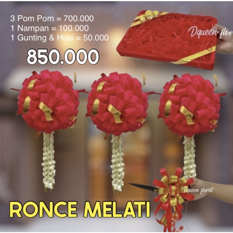 Paket Pita Pom Pom juntaian melati