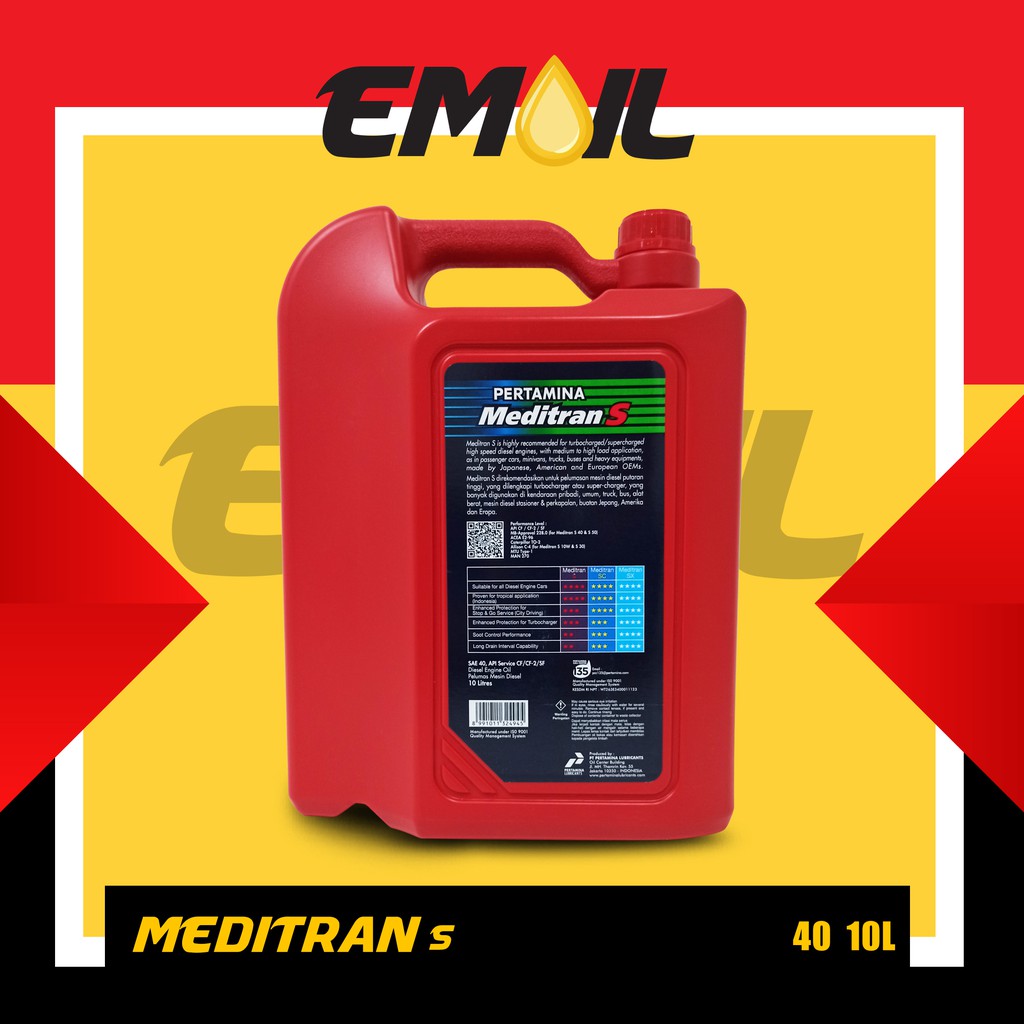 OLI PERTAMINA MEDITRAN S sae 40 galon 10 liter