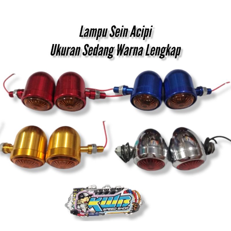 Lampu sen sein hitam acipi mini model japstyle retro vixion cb rx king byson