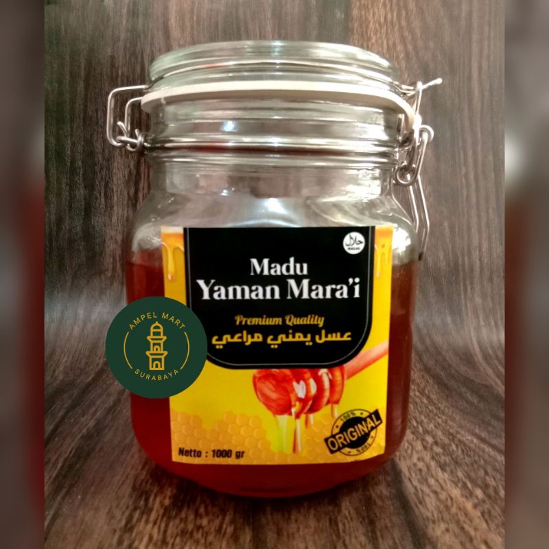 Madu Yaman Maro'i 1000 gr - Madu Yaman Mara'i Asli Kemasan Kaca