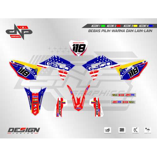 Decal Stiker CRF 250-450 R 2019 06