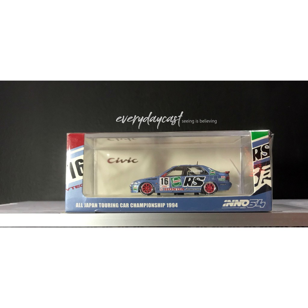 INNO64 HONDA CIVIC FERIO EG9 #16 CASTROL MUGEN JTCC 1994 CHAMPIONSHIP