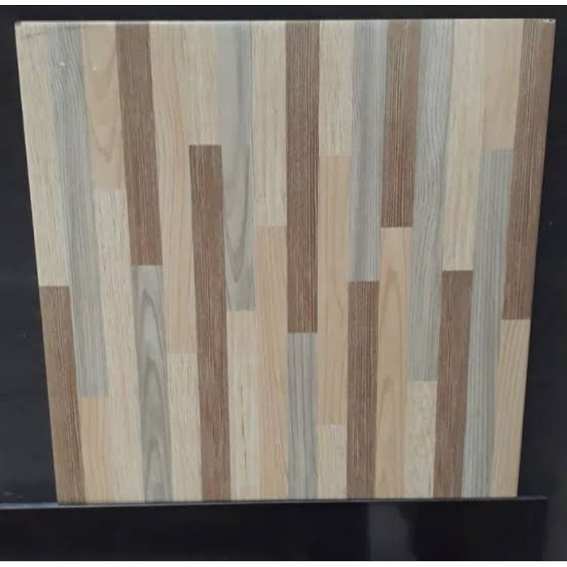 keramik 40x40 lantai teras garasi matt motif kayu jts maluku wood brown