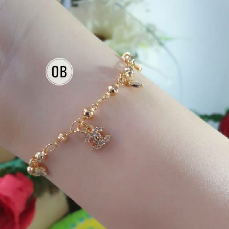 Fourfashion Gelang xuping lapis emas terlaris 24k