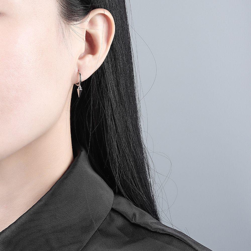 Agustinina Anting Hoop Punk Sederhana Kerucut Stud Earrings Pria Korea Fashion Perhiasan