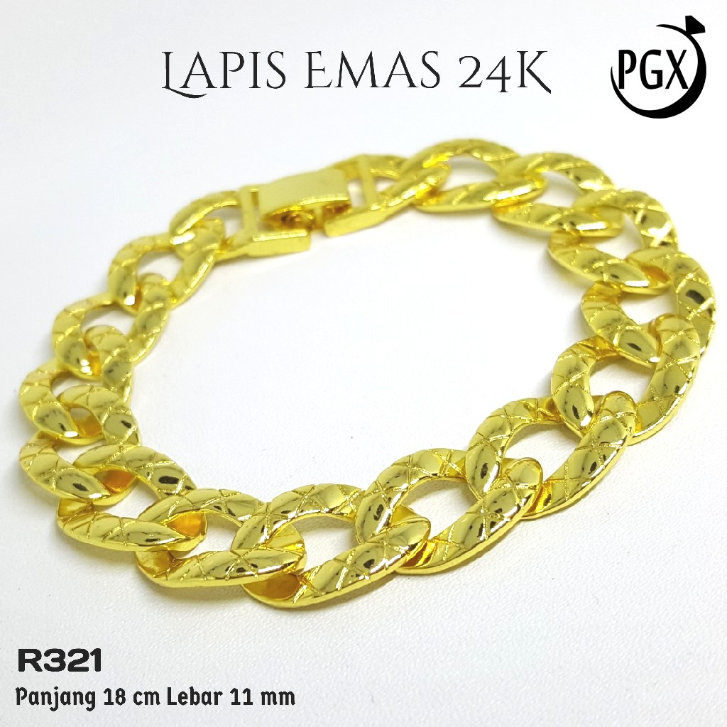 PGX Gelang Tangan Xuping Wanita Perhiasan Lapis Emas Aksesoris Fashion Premium - R321