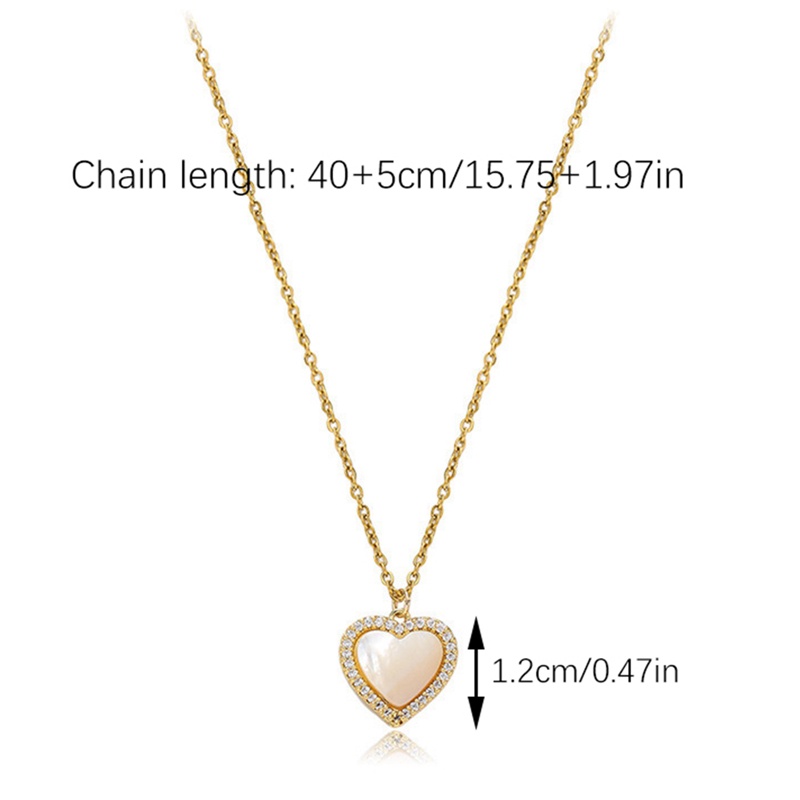 Kalung Rantai Liontin Opal Bentuk Hati Lapis Emas 14k Untuk Wanita