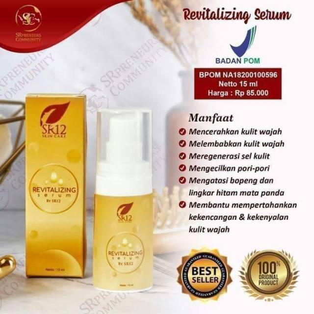 REVILATIZING SERUM SR12 / ATASI BOPENG, MATA PANDA, MENCERAHKAN