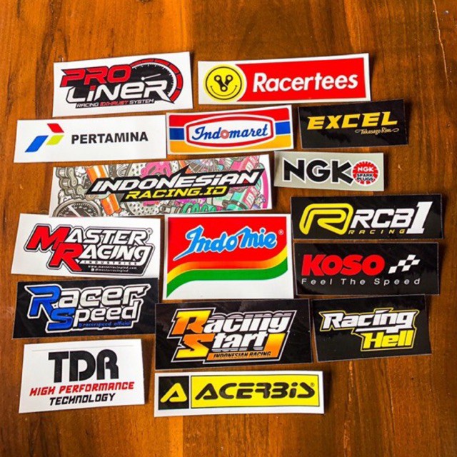 sticker pack racing tdr pro liner master racing tdr racertees rcb indomie variasi