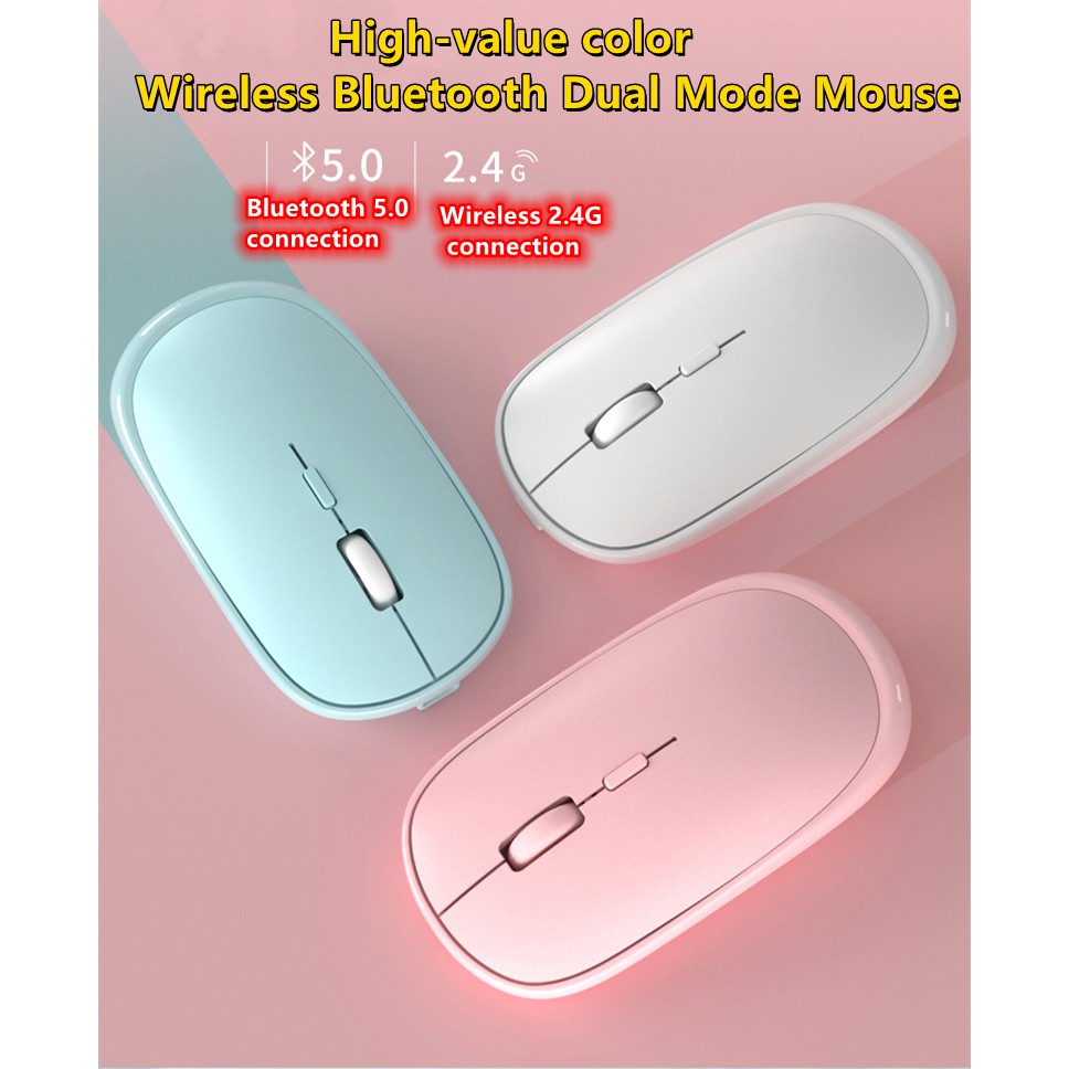 Wireless bluetooth mouse dual-mode cute girl for iPhone iPad tablet