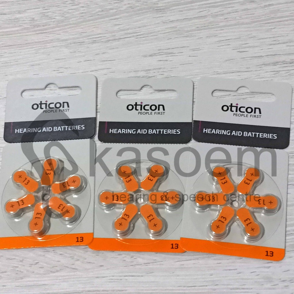 Baterai ORIGINAL Oticon Type 13 Baterai Alat Bantu Dengar