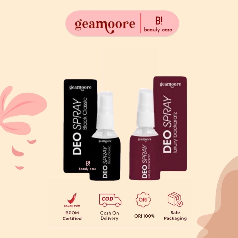 [READY SIAP KIRIM] Deodorant Spray With Tawas Extract Geamoore | Luxury Bacaratz | Black Classic