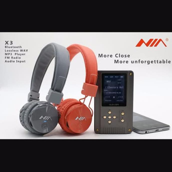 Headphone Bluetooth NIA X3 - Wireless Calls & Music, Tf Card, FM