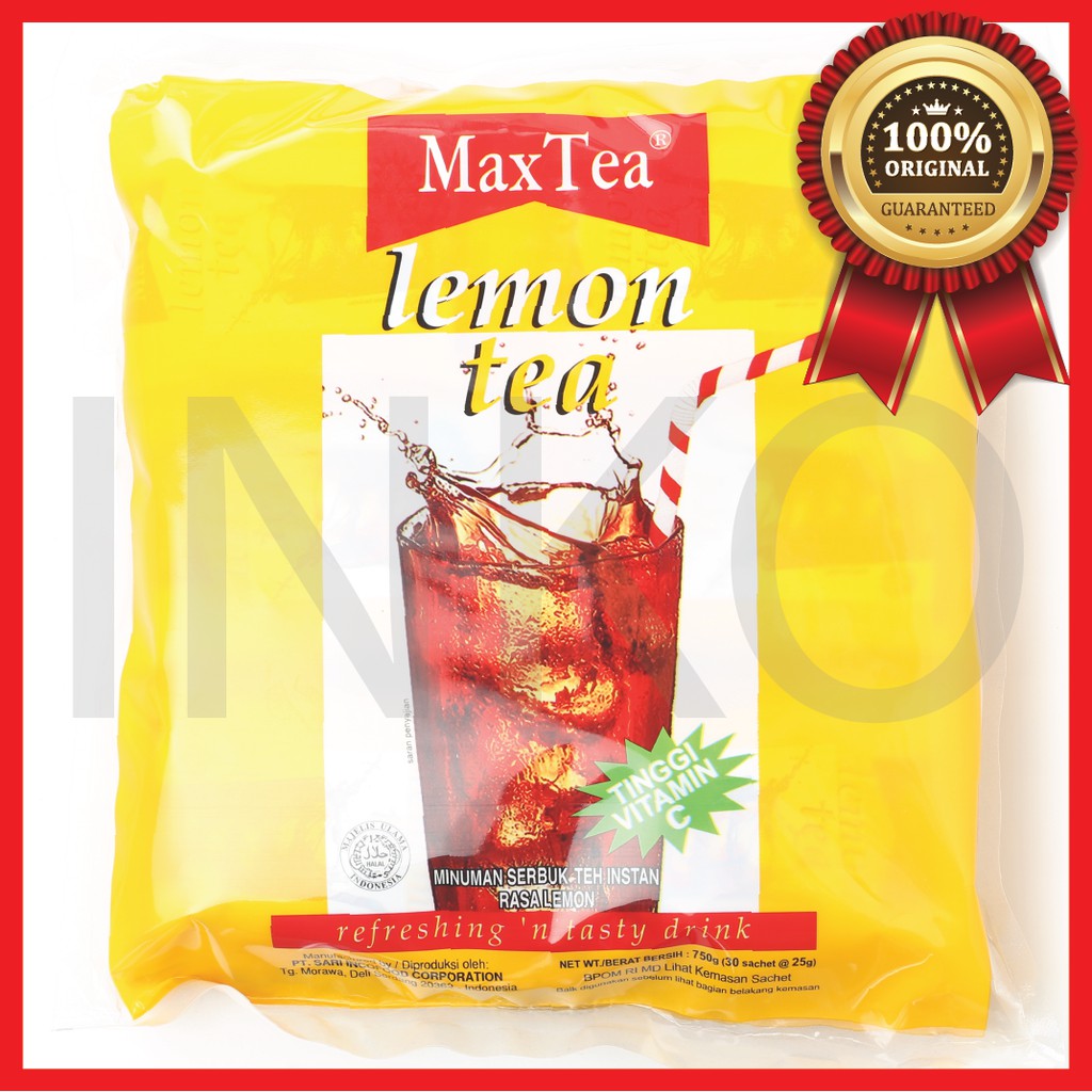 

MAXTEA LEMON TEA MINUMAN SERBUK TEH INSTAN RASA LEMON BAG 30X25GR