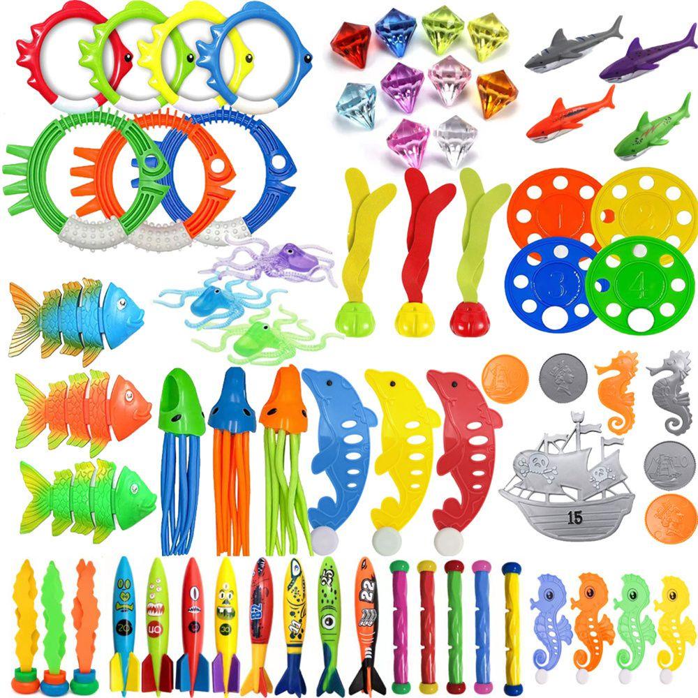 Nickolas1 Mainan Menyelam Pantai Anak Anak Hadiah Gurita Mainan Mandi Tongkat Menyelam Diving Game Toys
