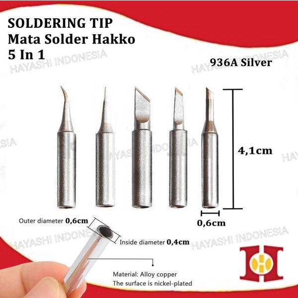 Mata Kepala Solder Station Tool 936 936A 900M 908S Ujung Iron Tip Head