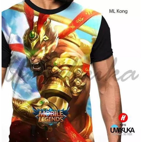 Kaos Mobile legends Kong Terlaris 3d Fullprint