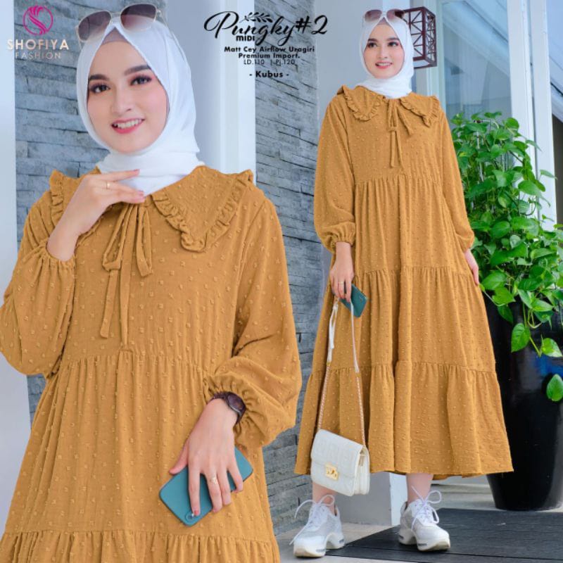 Orimoza Maxi Dress Wanita Rayon Crinkle Busui-PUNGKY URAGIRI KUNYI