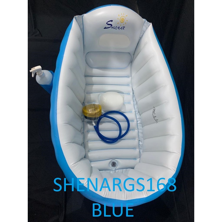 SHENAR-HOME BABY BATH TUB  BLUE ( FREE POMPA )