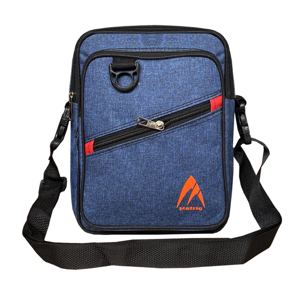 SHOPEE 6.6 SUPER SALE!! Fashion Pria Tas Selempang Metric Original K-018 Tas Slempang Pria Outdoor Tas Hangout Tas Gadget Model Sporty terbaru - Navy Blue