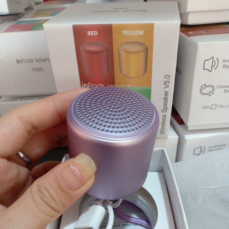 TWS i12 Speaker Bluetooth Inpods 12 Little Fun Portable Mini Wireless Stereo Macaron Outdoor-Purple