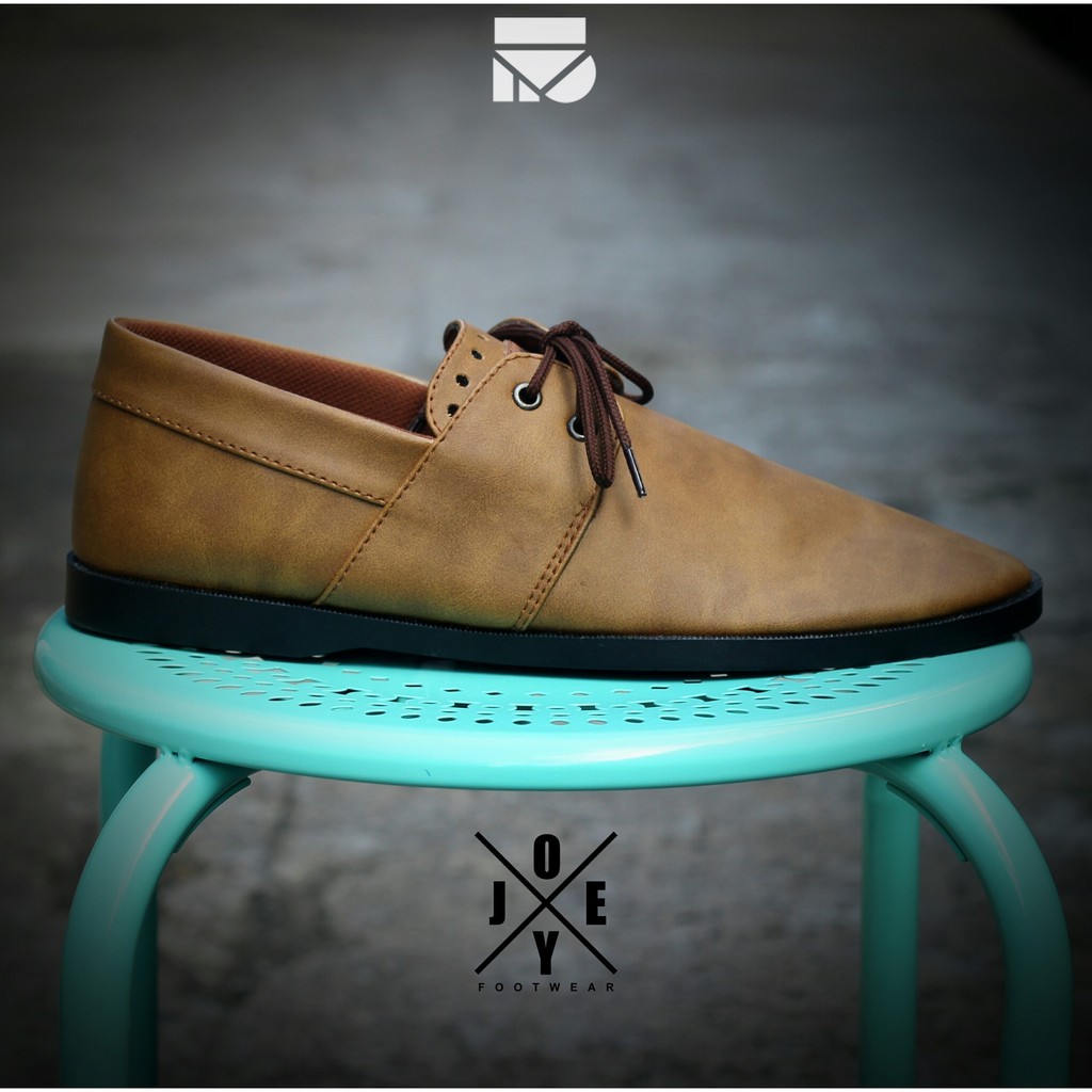 Born Brown | Sepatu Pantofel Santai Kasual Kerja Kuliah Pria Cowok Men Laces Ori | FORIND x Joey