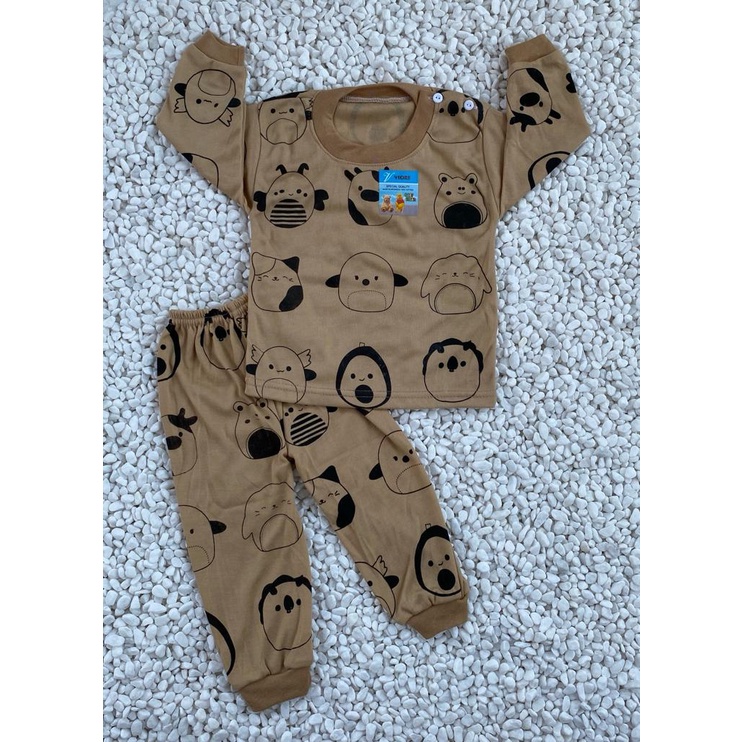 baju bayi lucu murah motif animal cute setelan PANJANG 3-18 bulan