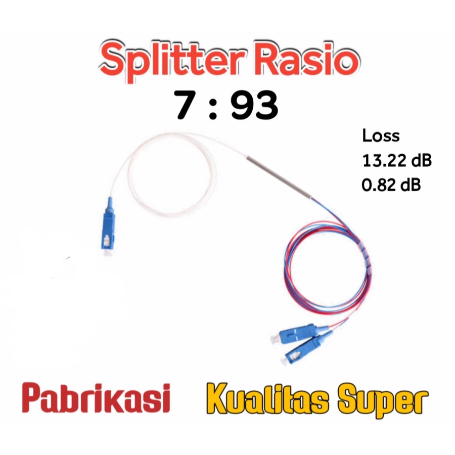 Splitter Ratio Fiber Optic 7:93