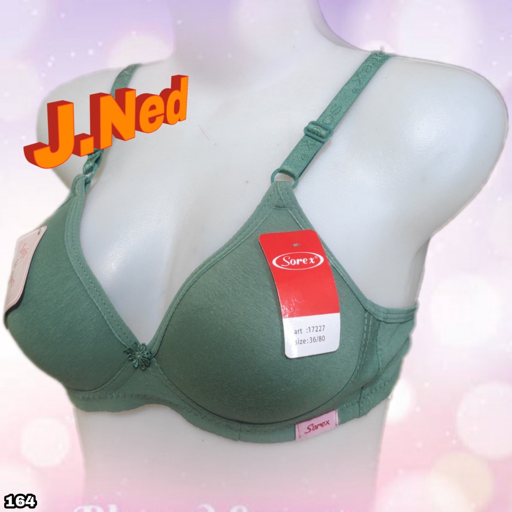 J164 Sorex Soft &amp; Comfort Bra Busa Tanpa Kawat Cup B Dua Pengait Size 34 36 38 40