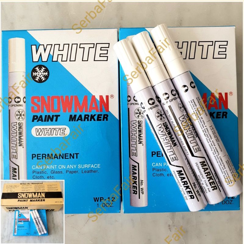 

Spidol Permanent Putih Snowman ORI JAPAN / Spidol Permanen Paint Marker