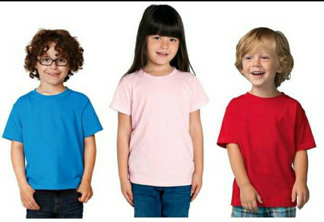 Kaos polos anak unisex/ kaos polos combed 20s