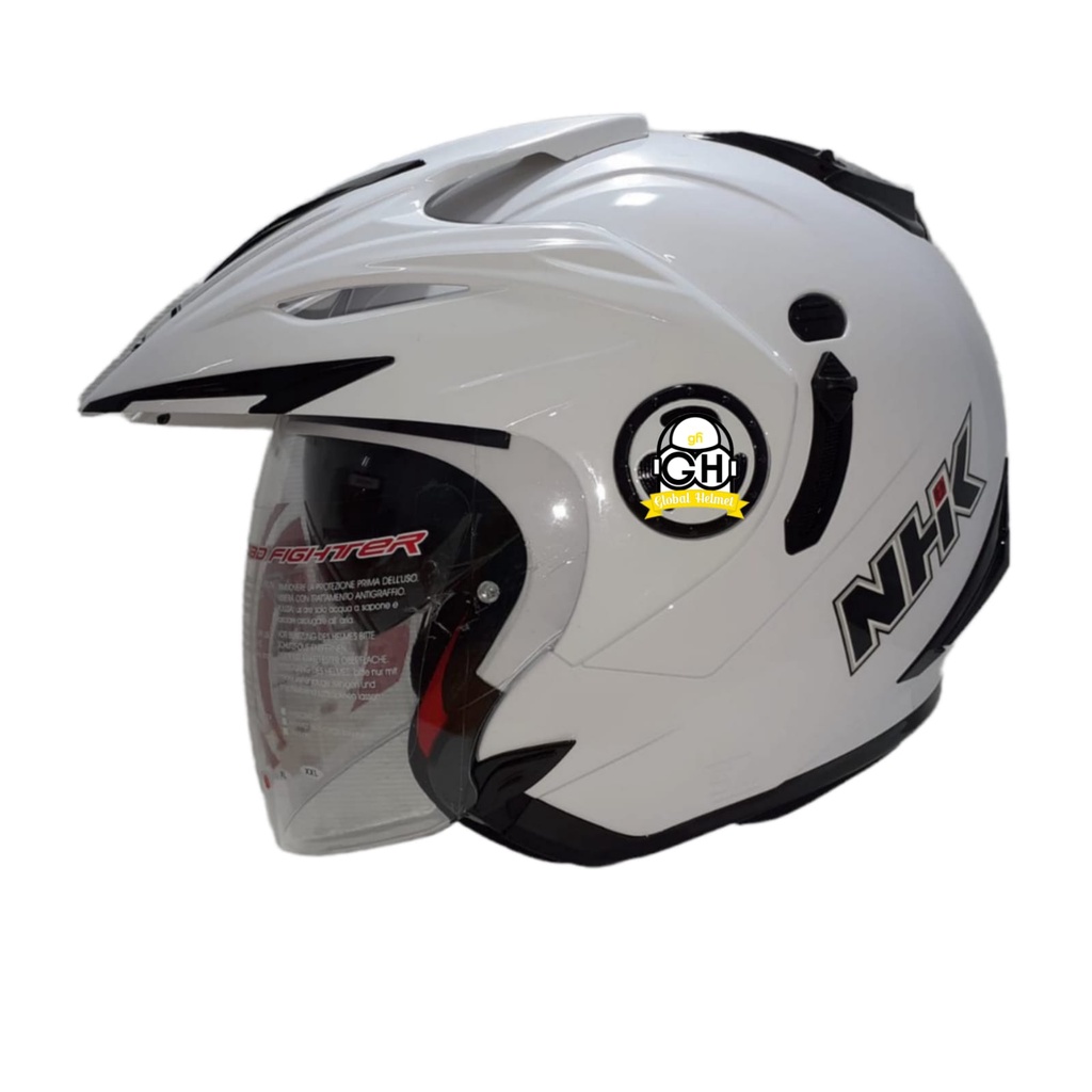 Helm NHK Halfface NHK Aviator Solid White Helm NHK Helm Motor NHK