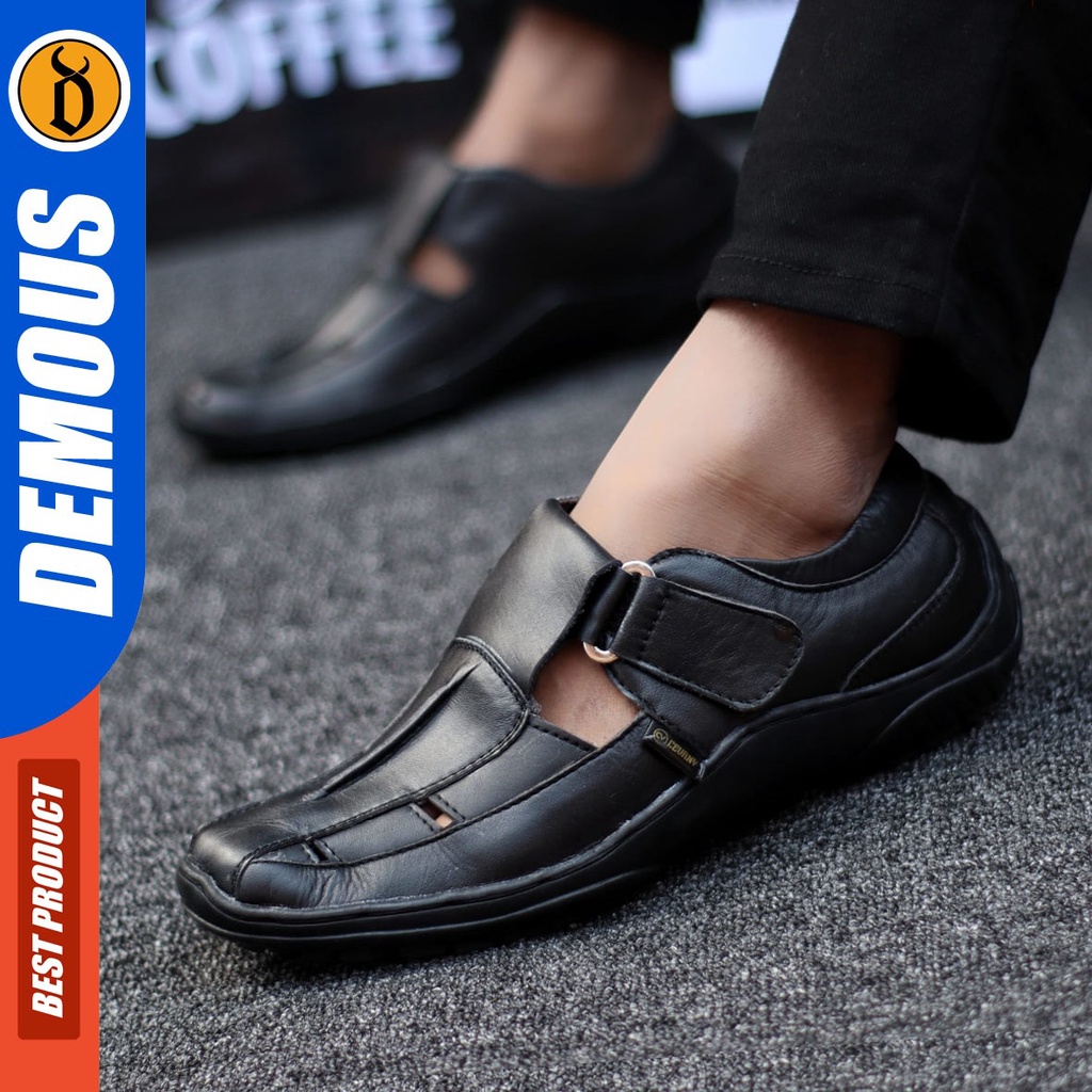 DEMOUS Morli - Sepatu Casual Pria Slip On Kulit Asli