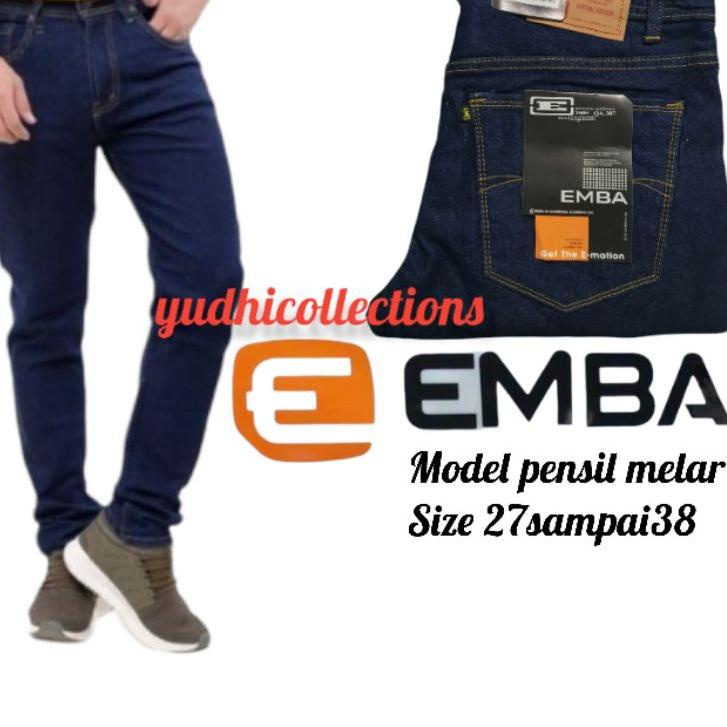 Dijamin Miring harga.. Celana Jeans Pria/Cowok Emba Grade Original Skinny/Pensil Bahan Melar