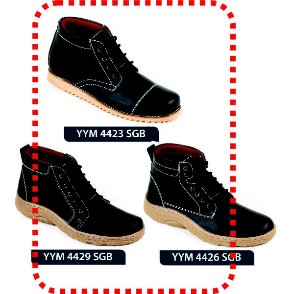 SEPATU SEMI BOOTS - PRIA - BAHAN SP - ABU ABU TUA - FASHION SHOES - MAX BAGHI - YYM