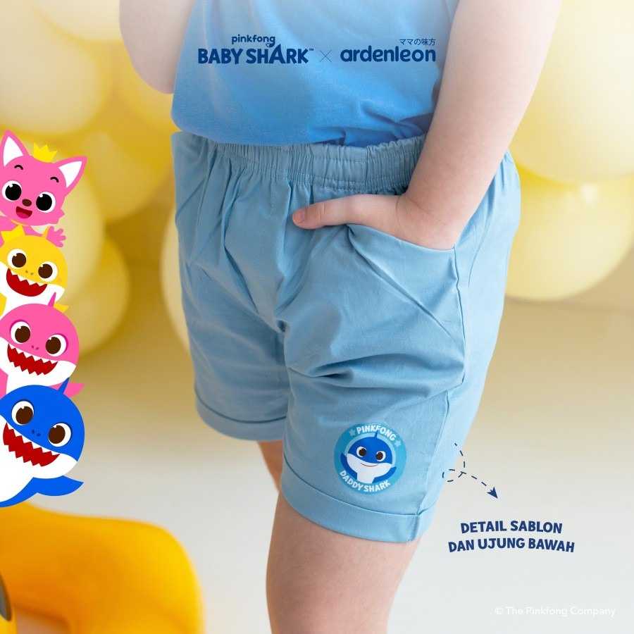 ARDENLEON x Pingfong Baby Shark Casual Short Chinos Celana Anak 1.0