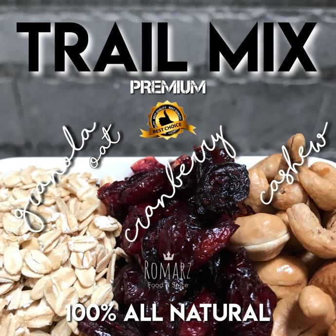 

monggo] TRAIL MIX GRANOLA ROASTED - SUPER FOOD CASHEW - MEDE OVEN MIXED 125gr