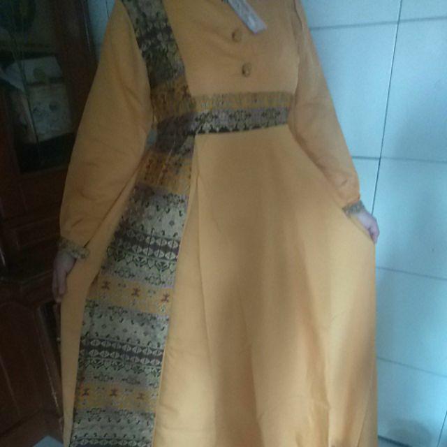 Batik Couple Keluarga Sania Ruffle Ori Ndoro Jowi Dnt Motif Pusar Hijau