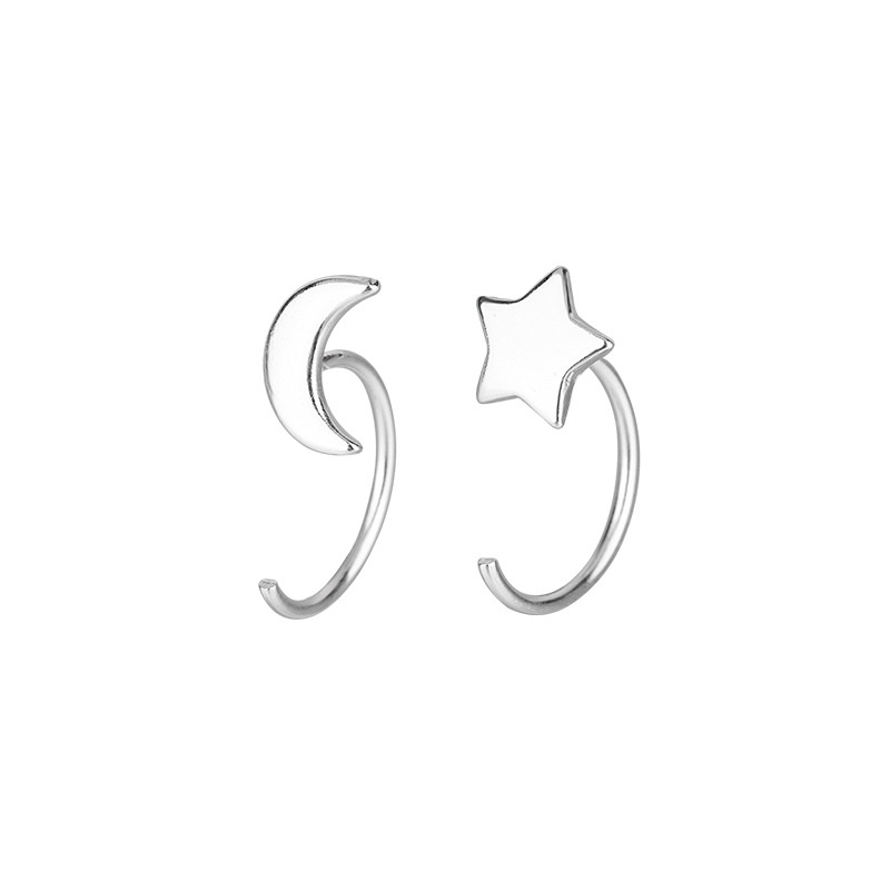 Anting Kait Lapis Silver Bentuk Bunga Hati Untuk Wanita