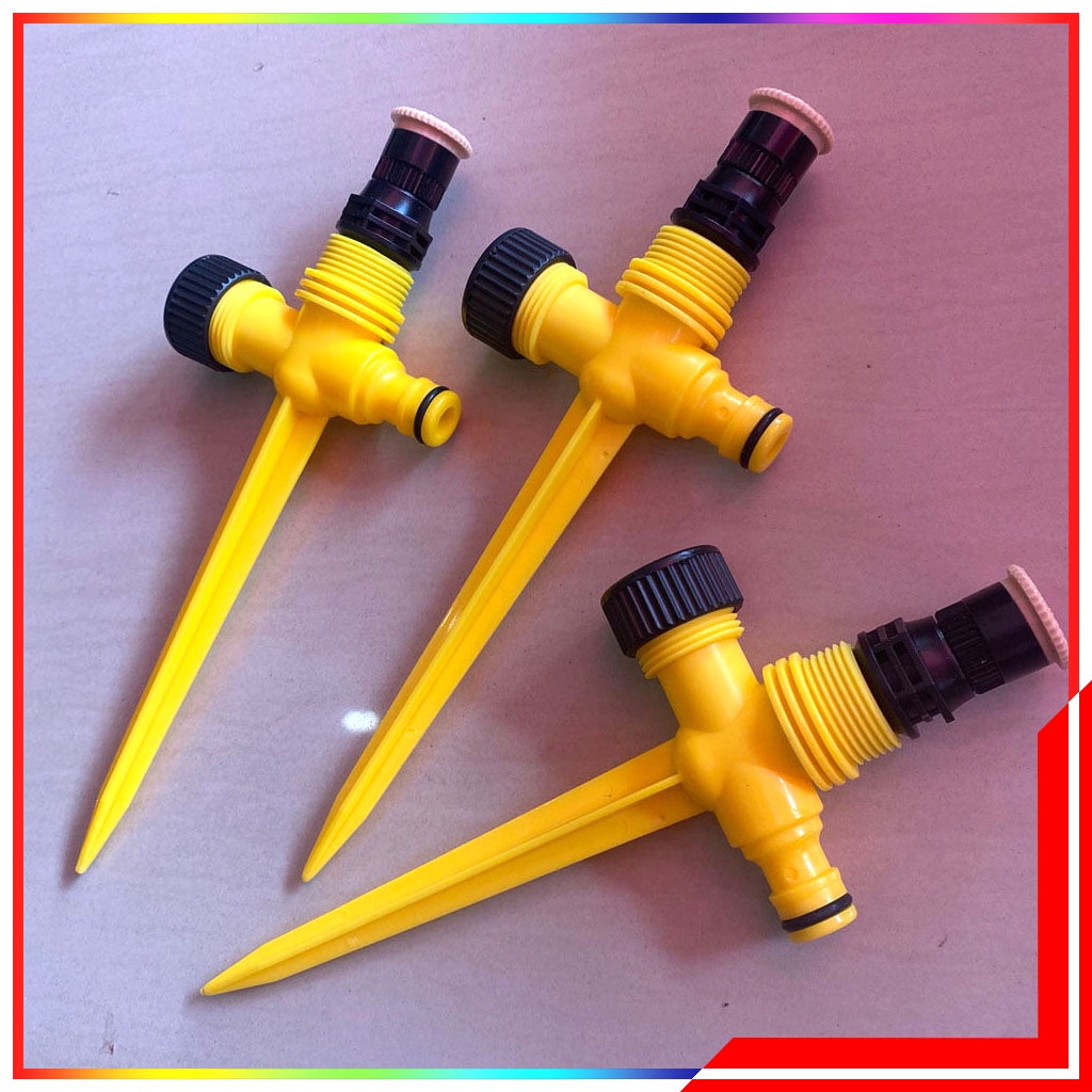 Stake Spike Sprinkler Set Alat Siram Taman Rumput Kebun - Sprinkler Alat Siram Taman Kebun Otomatis - Sprinkler Tancap 360