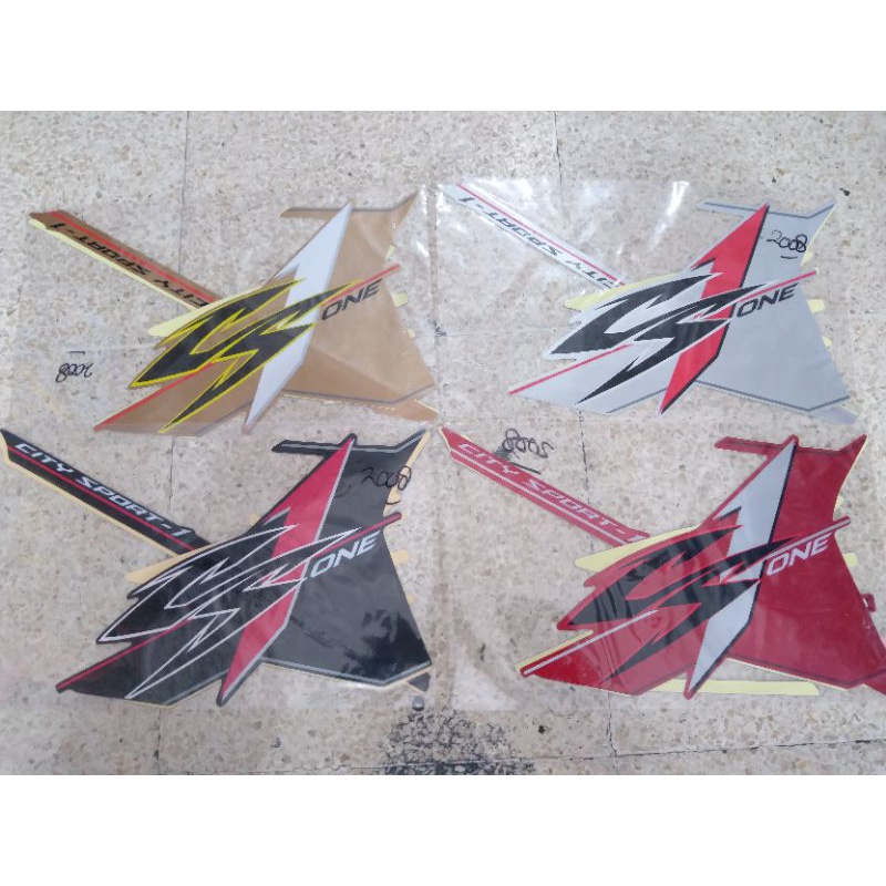 striping CS 1 2008 Stiker Lis Stiker Standar Ori Honda CS-One 2008 Hitam merah silver gold Striping 