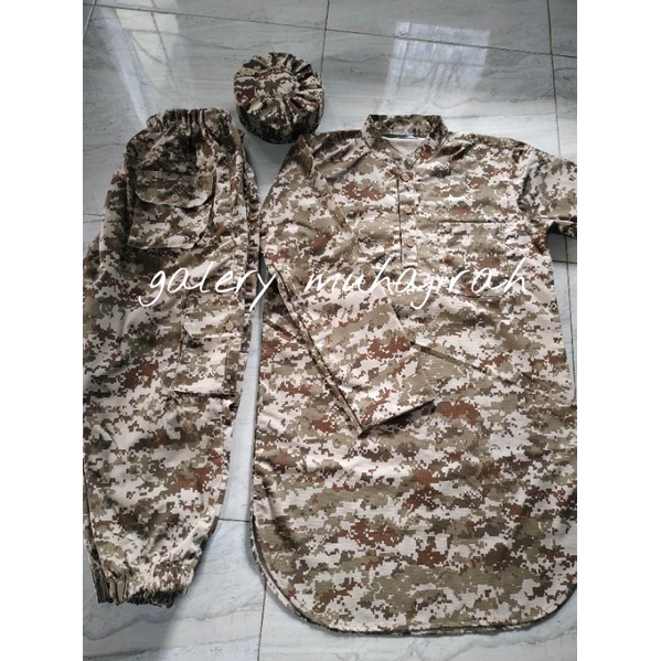 SATU SET GAMIS LORENG DEWASA,(GAMIS & SIRWAL)  IKHWAN, KURTA LORENG DEWASA TDK DGN TOPI